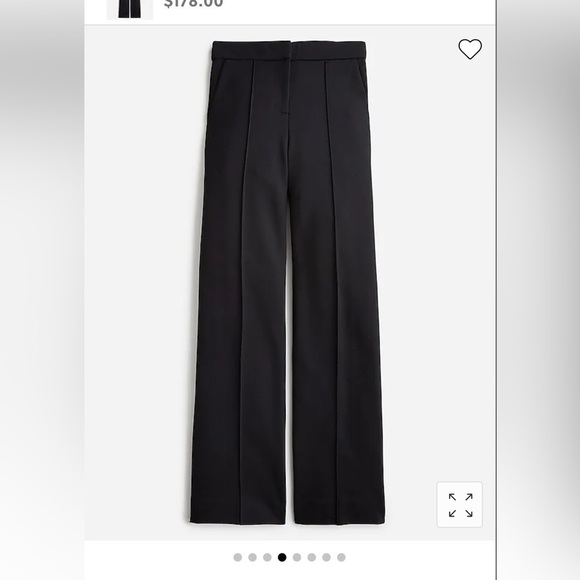 J. Crew Wide leg pants in Italian ponte BP436 Green Size 0 - Picture 2 of 5